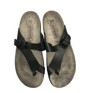 Mephisto Helen Womens Leather Cork Footbed Sandals Black Size 7.5-8 /38